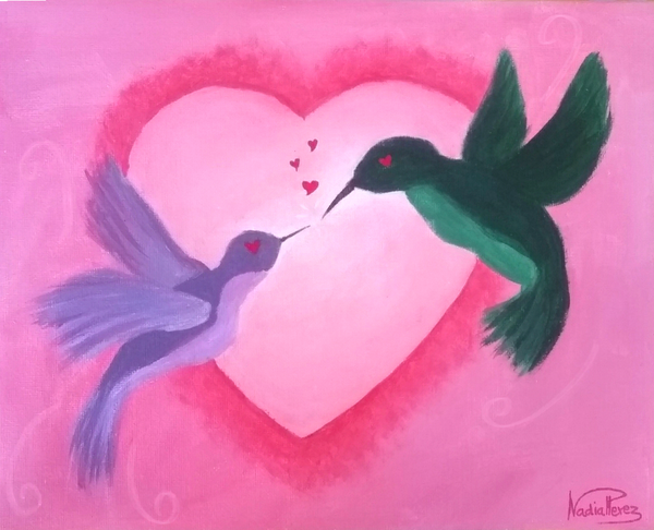 Valentine's Humming Birds