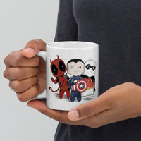 "Little Monsters" White glossy mug