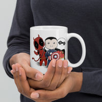 "Little Monsters" White glossy mug